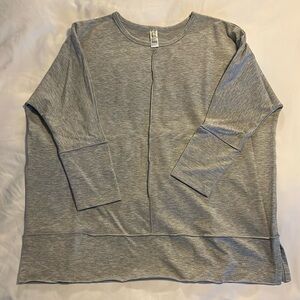 Spanx Dolman 3/4 Sleeve Top Gray Sz M